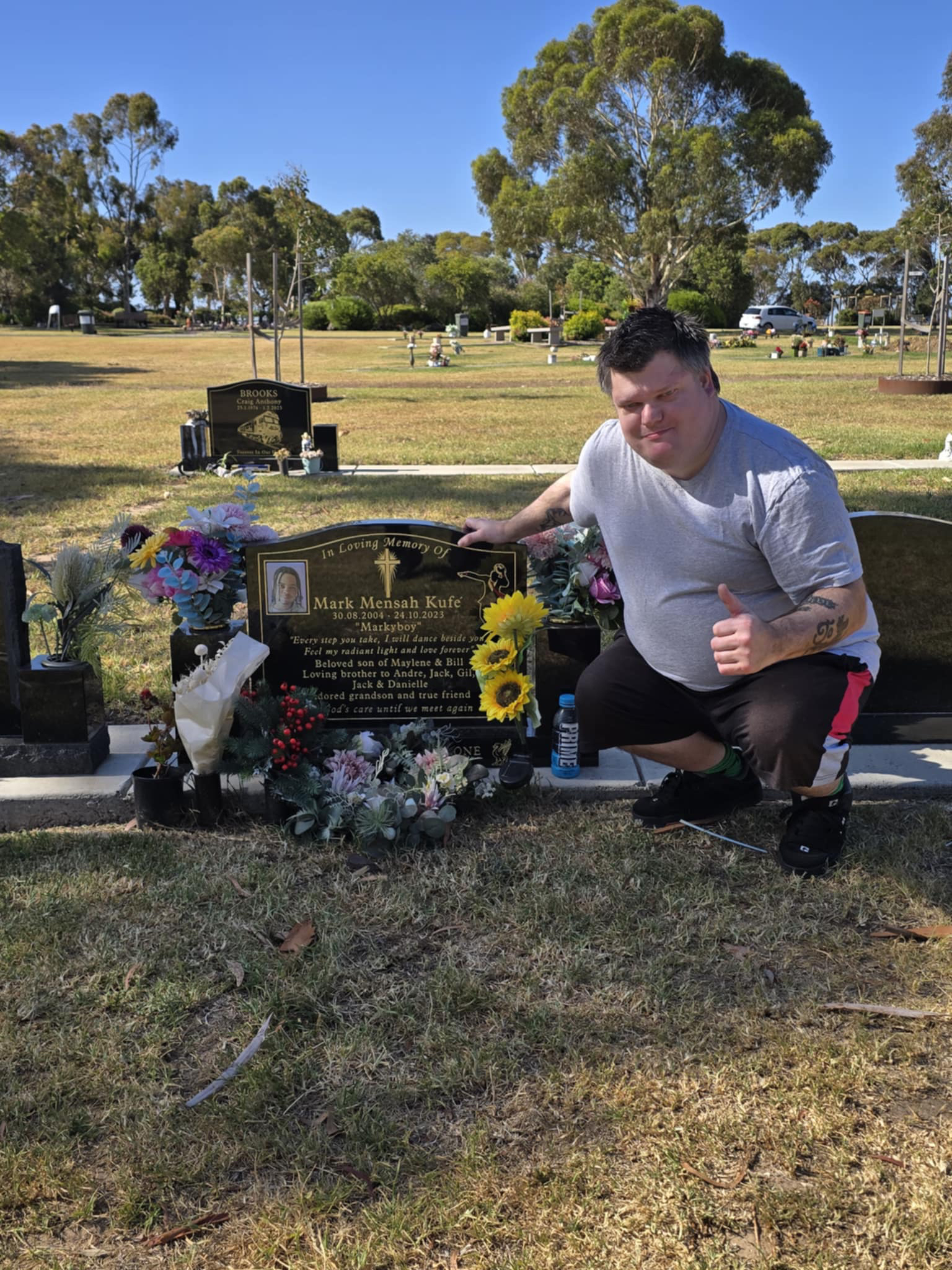 Community support and memorial visit