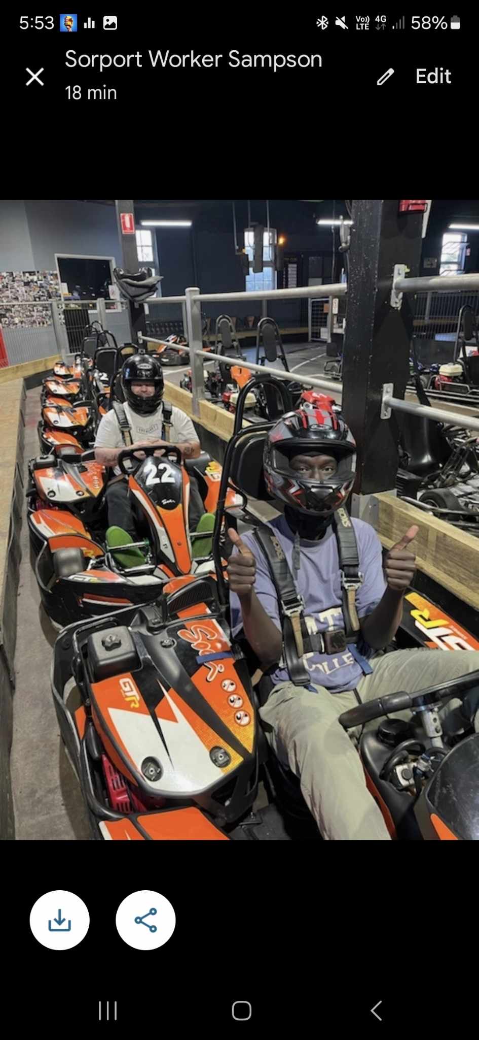 Go-kart racing community activity